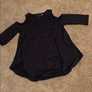 Black cold shoulder tunic top. New with tags.
